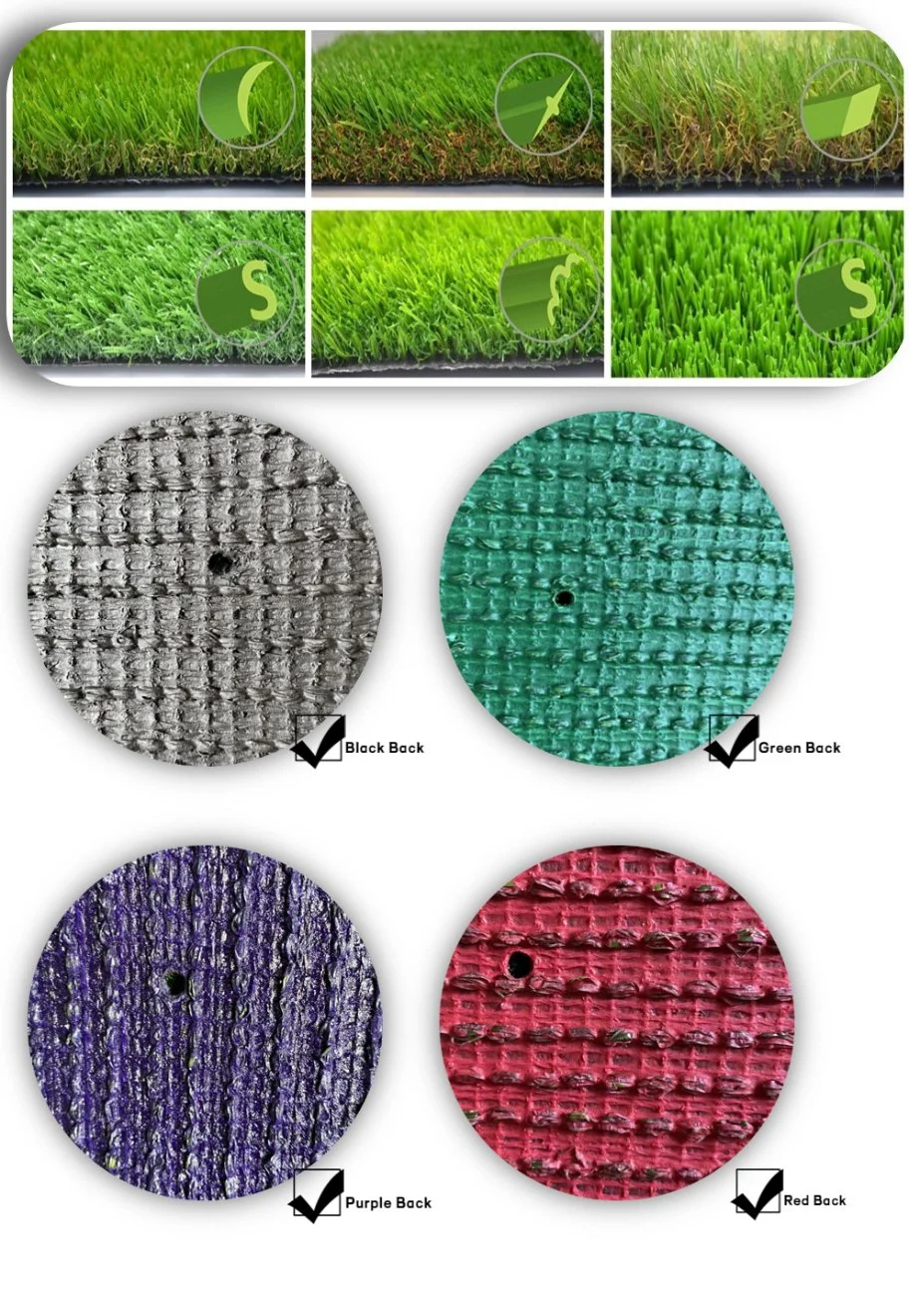 20mm-30mm Garden Use Green Natural Grass Mat Synthetic Turf Artificial Grass Gym Turf