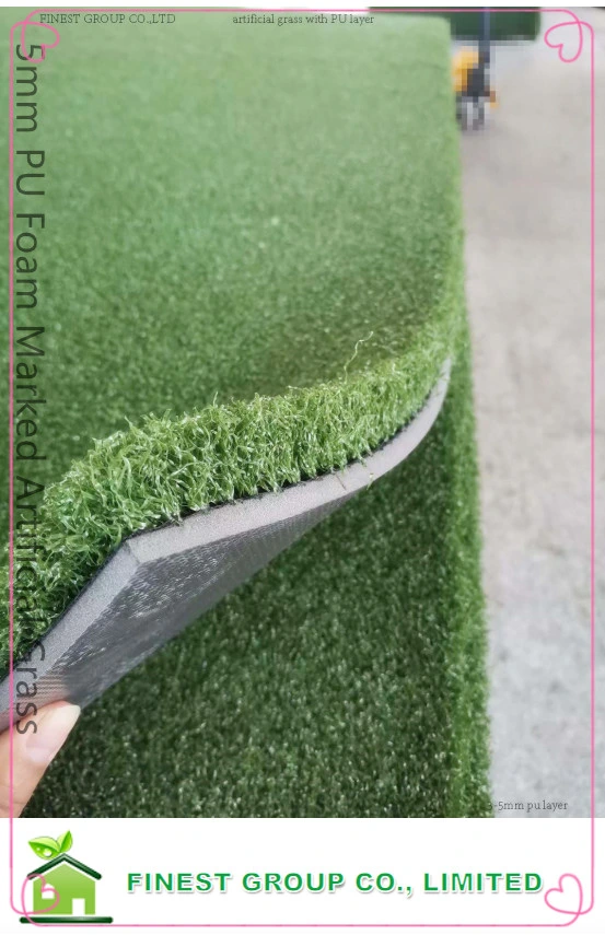 PU Foamed Back Bottom Artificial Grass, 5mm Foam PU Turf, Arstro Turf with PU Back, Gym Flooring Sled Track, PU Foamed Turf, PU Foamed Astro Turf with Logo